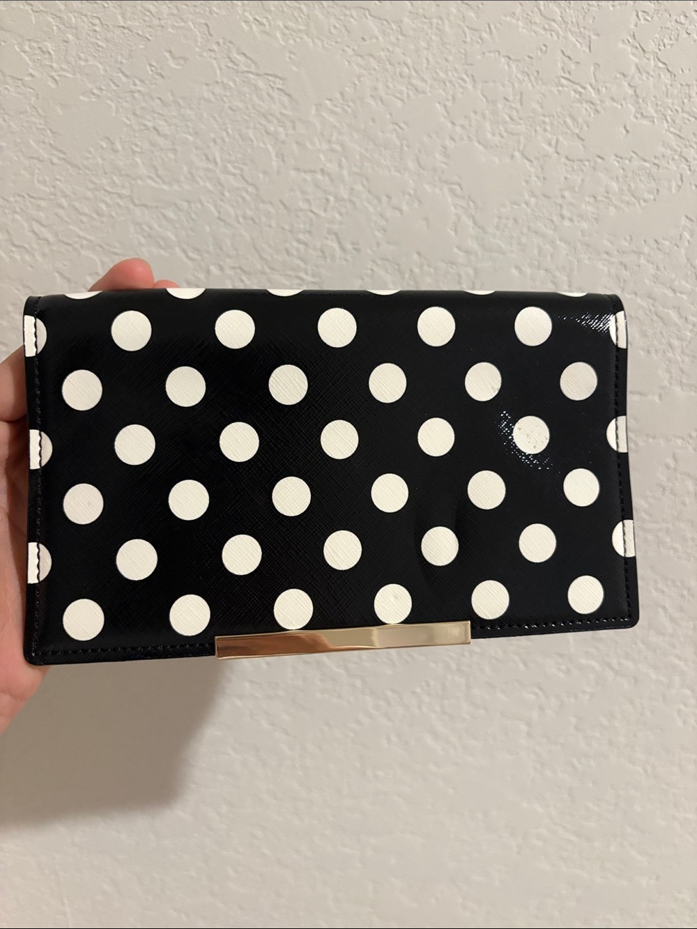 Kate Spade Replaceable Polka Dot Black & White Flap for Backpack